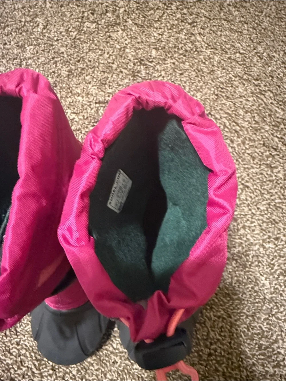 Sorel Kids Bright Pink Waterproof Snow Boots size 10
